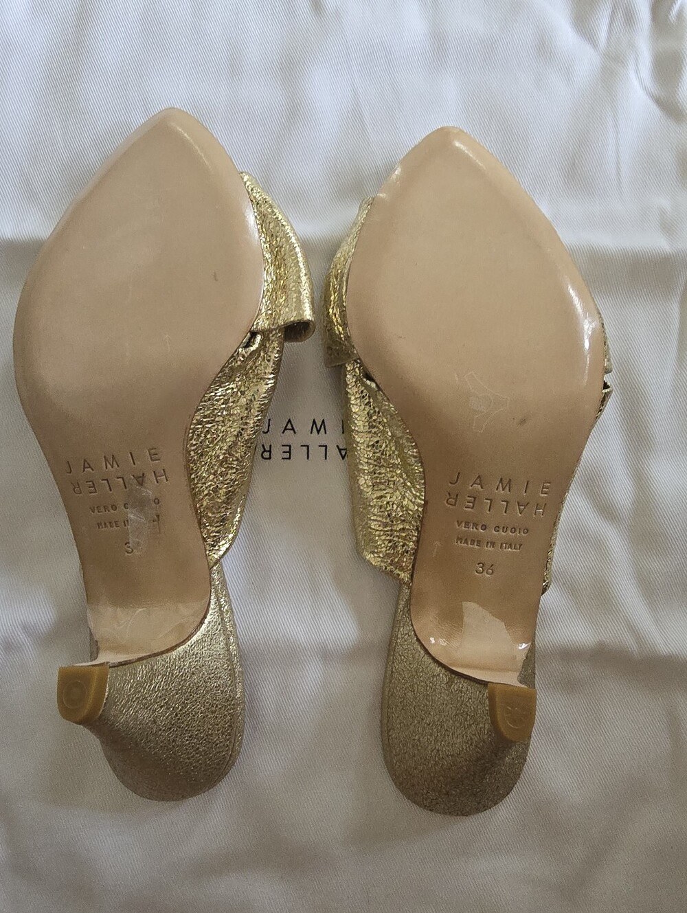 Jamie Haller The Knot Heel In Gold - Picture 7 of 7